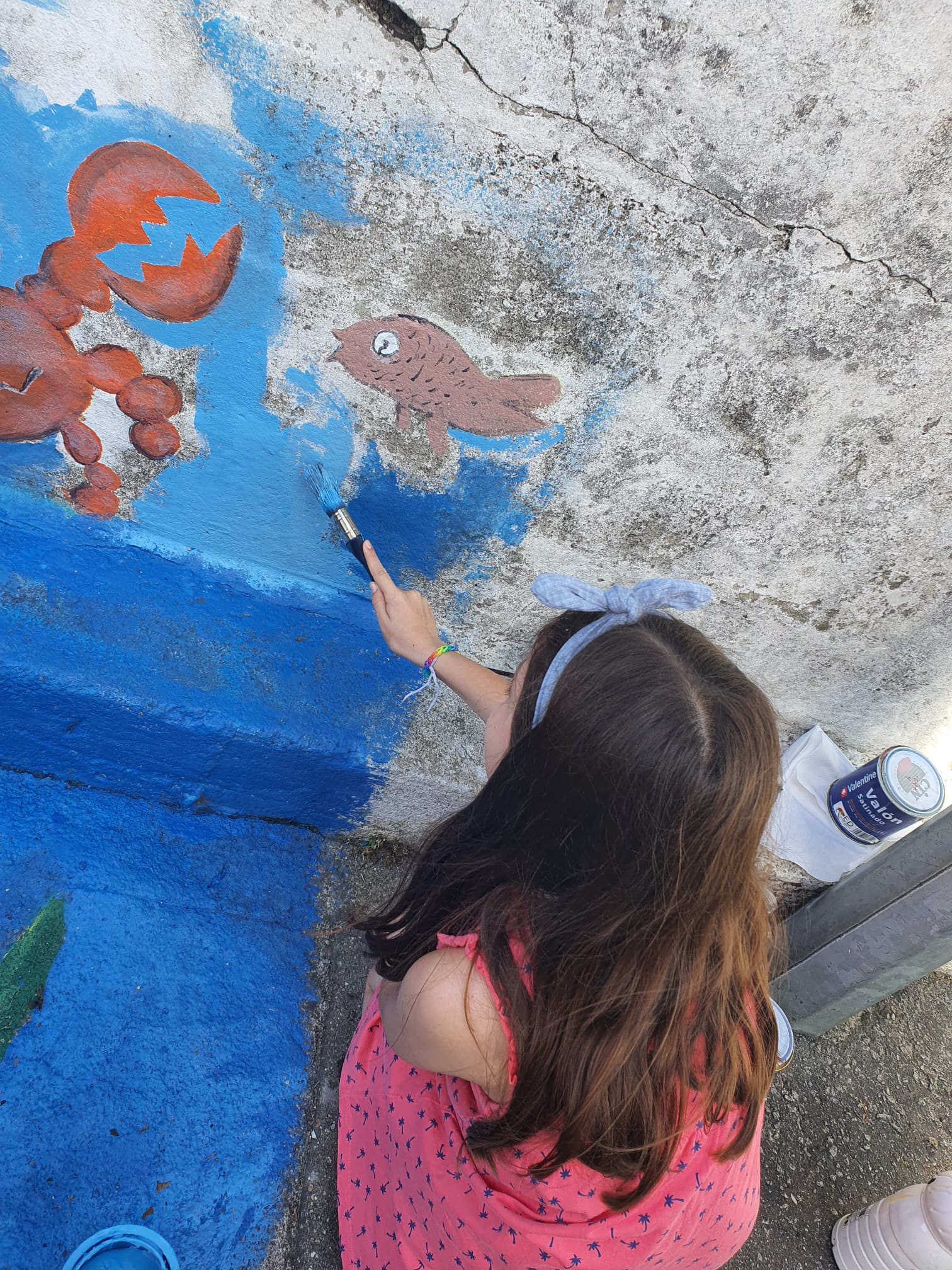 Fundo Marinho<br />
Os alunos pintam de azul o fundo marinho representativo do oceano.